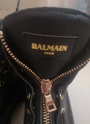 Ботинки кожаные женские balmain4 фото