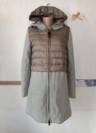Двойное комбинированное шерстяное пальто р.s1 фото
