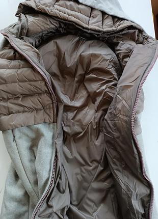 Двойное комбинированное шерстяное пальто р.s6 фото