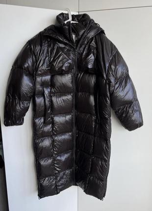 Пуховое пальто h&amp;m premium selection, размер м8 фото