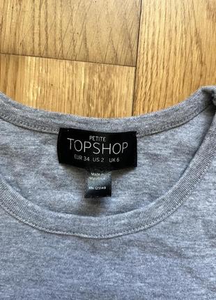 Серый лонгслив topshop2 фото