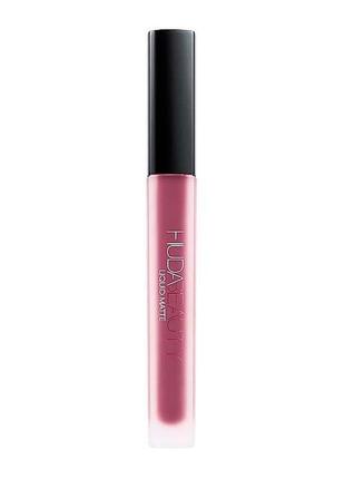 Huda beauty liquid matte ultra comfort transfer proof lipstick - trophy wife (4.2ml)
 рідка матова помада для губ.1 фото