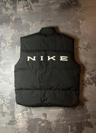 Nike vintage down vest puffer original big logo мужская пуховая жилетка