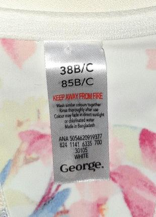 🎁1+1=3 фирменный молочный верх купальник лиф в цветах george, размер 38 b/c (85b/c)5 фото