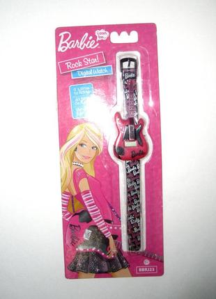Наручний електронний годинник з 5 функціями рок гитара barbie со стразами (bbrj23)  часы звезда рока от mattel