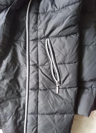 Куртка новая черная стеганая без капюшона7 фото