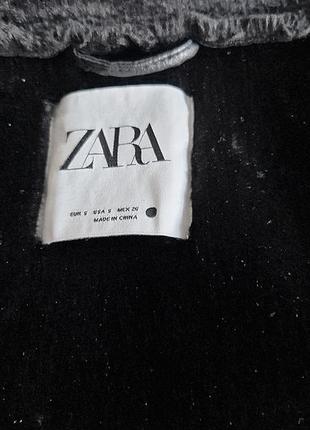 Жіноча жилетка дублянка косуха безрукавка zara шкіра хутро8 фото