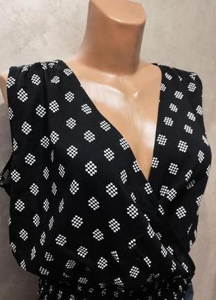 Практичная вискозная блузка известного английского бренда george. новая с биркой3 фото