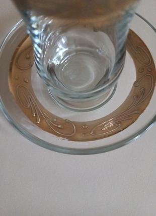 Набор армуд , турецкие стаканы/ 2 стакана для чая с блюдцами / маленькие9 фото