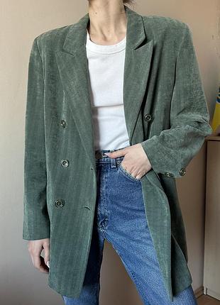 Шикарний вінтажних якісний фірмовий зелений піджак жакет jass