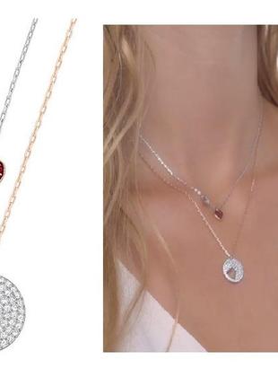 Двойная подвеска swarovski2 фото