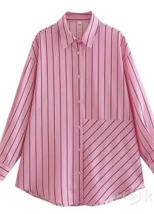 Сорочка оверсайз в полоску