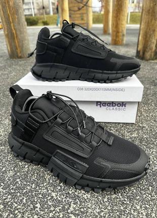 Чоловічі водовідштовхуючі кросівки в стилі reebok zig kinetica cordura чорні весна-осінь 41-464 фото