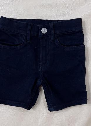 Черные джинсовые шорты slim fit shorts 1.5-2 года рост 92,