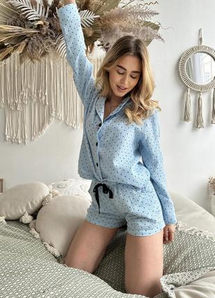 Женская муслиновая пижама с шортиками cosy4 фото