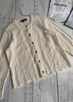 Молочний кардиган з кашеміру,бавовни,вовни marc jacobs pp m