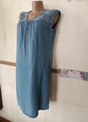 Легкое джинсовое платье сарафан р.s m2 фото