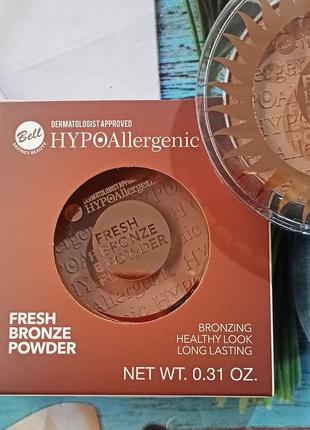 Bell fresh bronze powder hypoallergenic гипоалергенна пудра-бронзатор. 1 та 3 тон. 9 г.