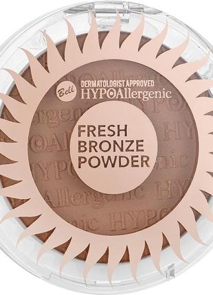 Bell fresh bronze powder hypoallergenic гипоалергенна пудра-бронзатор. 1 и 3 тон. 9 г.2 фото