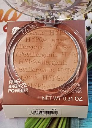 Bell fresh bronze powder hypoallergenic гипоалергенна пудра-бронзатор. 1 и 3 тон. 9 г.3 фото