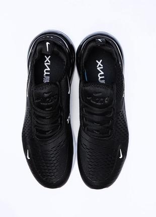 Мужские весенние повседневные кроссовки nike air max 270 black white черные с белым 40-45 весна-лето найк еир макс сетка5 фото