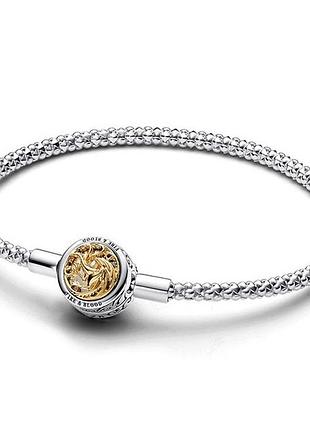 Срібний браслет срібло пандора pandora silver s925 ale met з біркою і пломбою 925 проба емблема