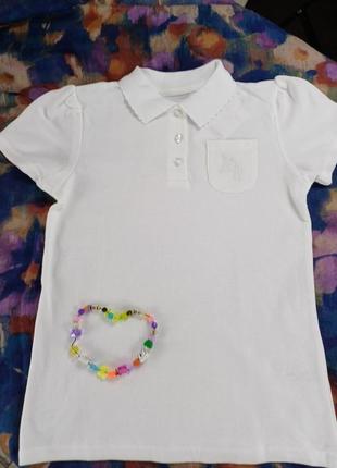 Фирменная поло для девочки