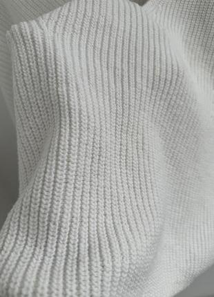 Базовий джемпер пуловер в v-образним вирізом, крупна вʼязка4 фото