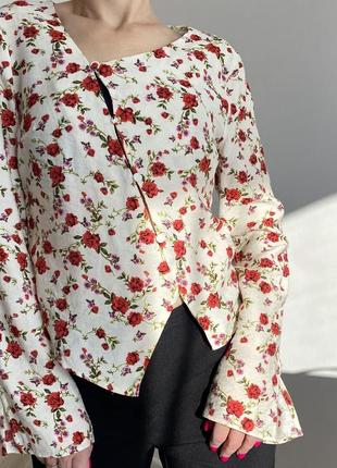 Блуза квітковий принт topshop