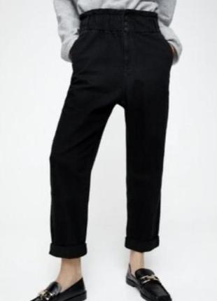 Черные джинсы со сборкой на талии z1975 baggy1 фото