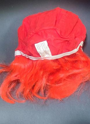 Червона карнавальна перука, наряд, маскування, зачіска5 фото