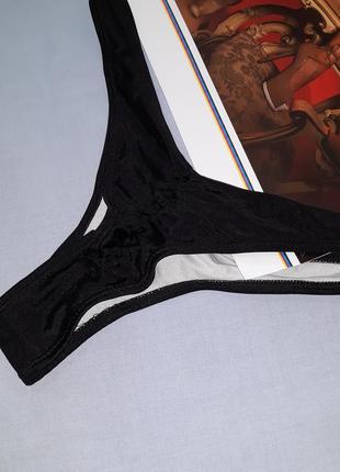 Низ от купальника женские плавки размер 44-46 / 10 черный бикини бразилианы2 фото