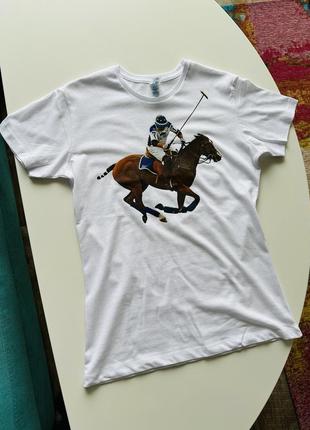 Футболка біла polo ralph lauren xs s