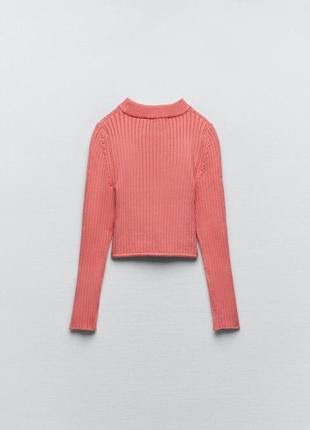 Вязаный свитер с круглым низом zara4 фото