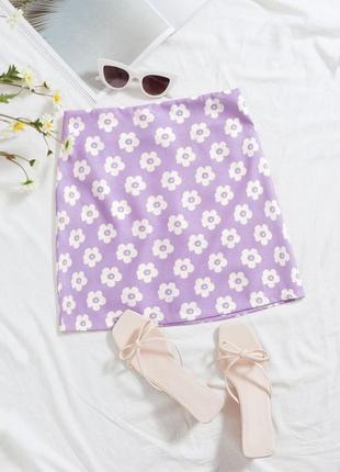 Новая, юбка, юбка, короткая, в цветы