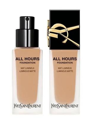 Yves saint laurent all hours foudation mn7, тональна основа для обличчя. 25 ml.