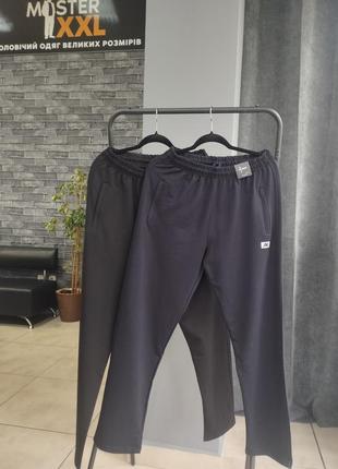 Спортивные брюки темно синего цвета прямые туречки батал2 фото
