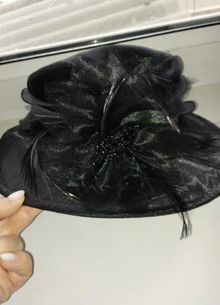Святковий капелюшок з органзи6 фото