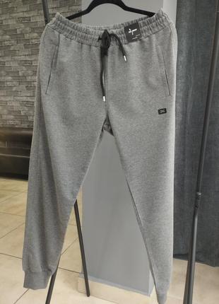Спортивные брюки серого цвета на манжете туречня батал1 фото
