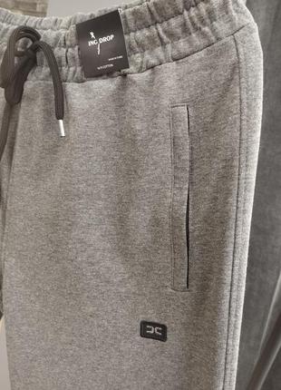 Спортивные брюки серого цвета на манжете туречня батал7 фото