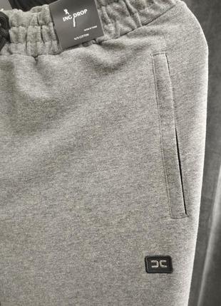 Спортивные брюки серого цвета на манжете туречня батал4 фото