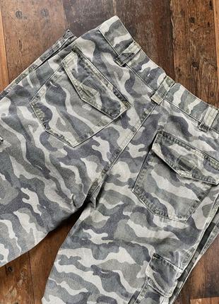 Стильные винтажные милитари карго штаны средняя низкая посадка2 фото