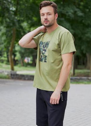 Чоловіча базова футболка з мотивуючим надписом run to live2 фото