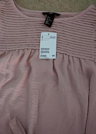 Нежное пудровое платье размер 34 (реально 36) , бренд h&m2 фото