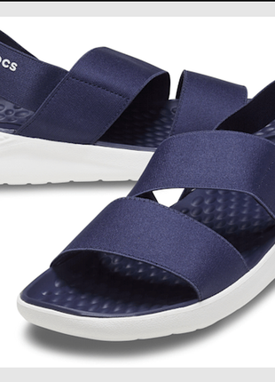 Жнские сандалии босоножки crocs literide stretch sandal крокс сині 42-43 рр 27,6 см