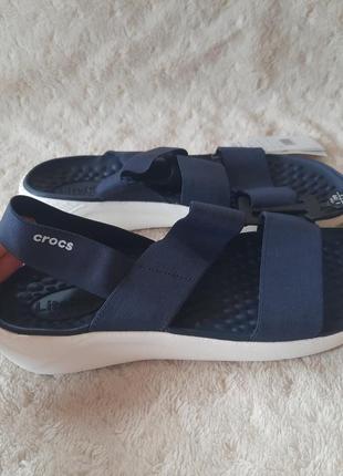 Жнские сандалии босоножки crocs literide stretch sandal крокс сині 42-43 рр 27,6 см8 фото