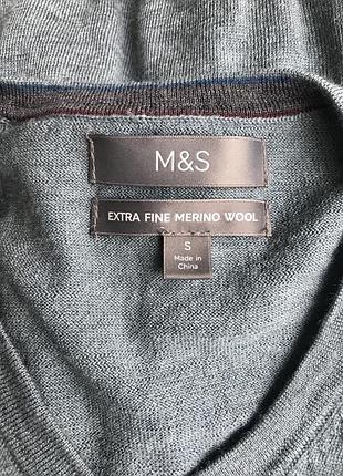 Светр кофта пуловер 100% мериносова вовна бренд m&s 2