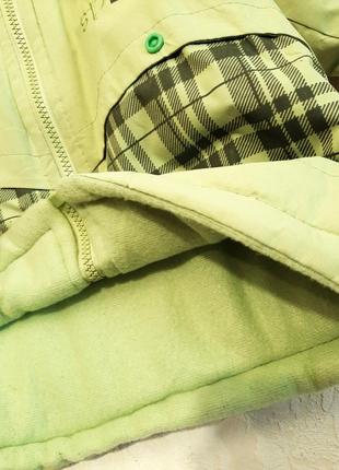 Xiaobacaiwu куртка с утеплителем внутри + флис весна-осень деми салатовая на мальчика 2-3-4года7 фото
