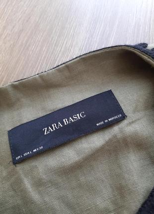 Zara стильный пиджак из льна, размер l, 55% лен, 45% хлопок, цвет хаки3 фото