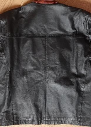 Байкерская кожаная куртка из плотной кожи5 фото